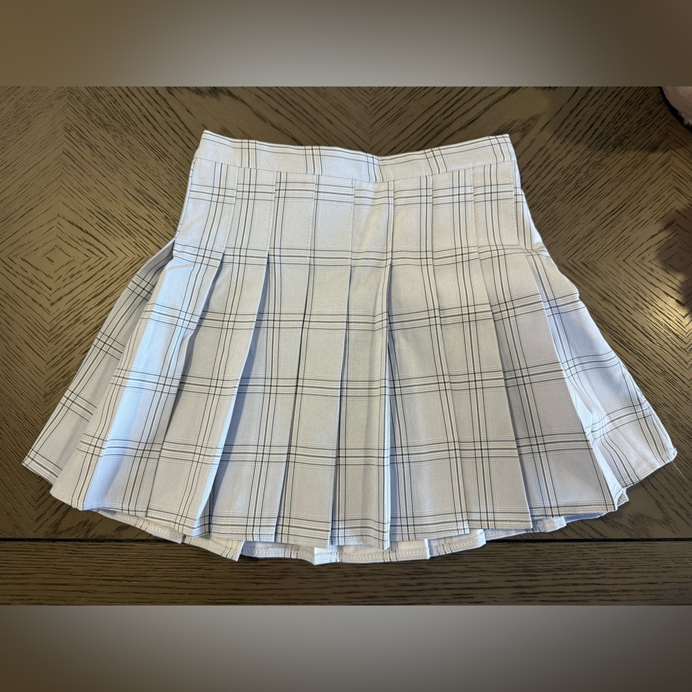 Princess Polly White Plaid Mini Skirt